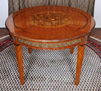 Round Table - wood, brass - 1960